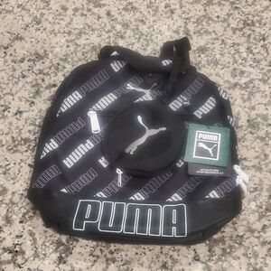 Puma Black and Gray Logo Duffle Bag